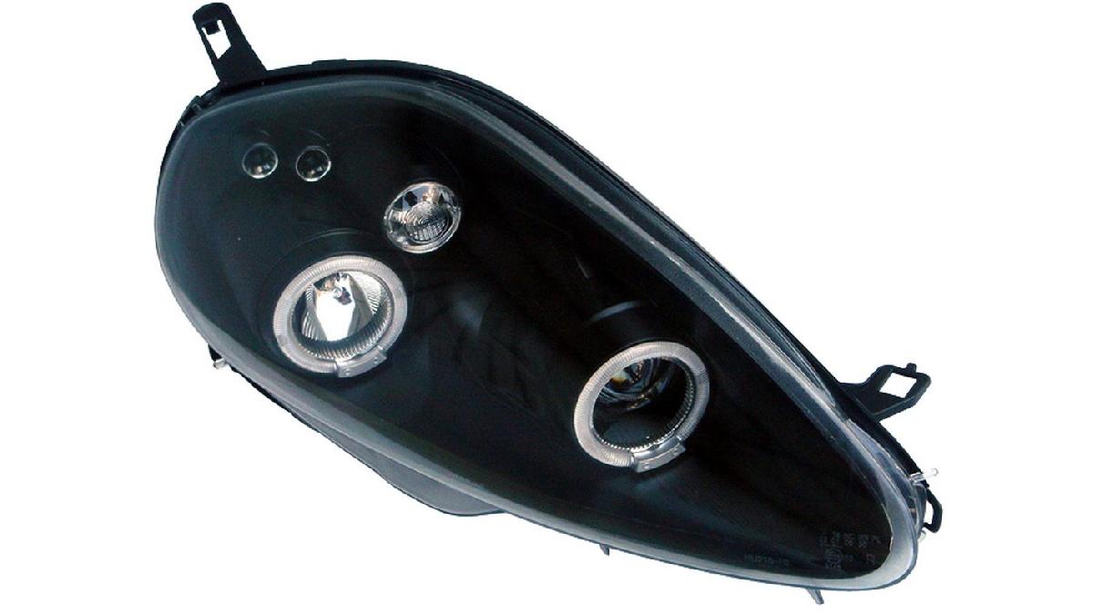 Set+de+phares+sur+mesure+pour+Fiat+Grande+Punto+2005-2008+-+Noir+-+incl.+Angel-Eyes